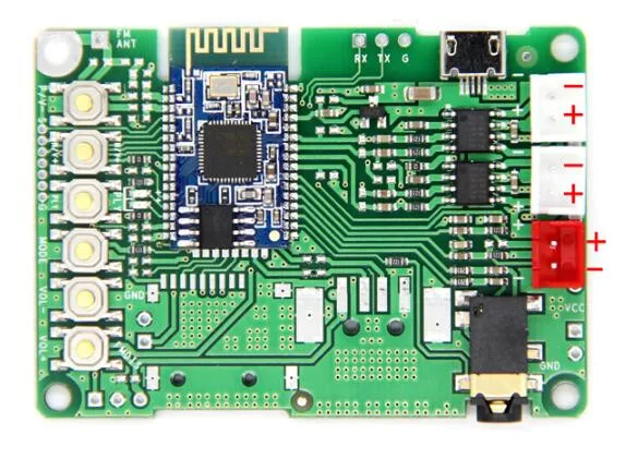 

BK8000L Bluetooth stereo power amplifier board serial AT command SPP data transmission Bluetooth Demo board AUX input