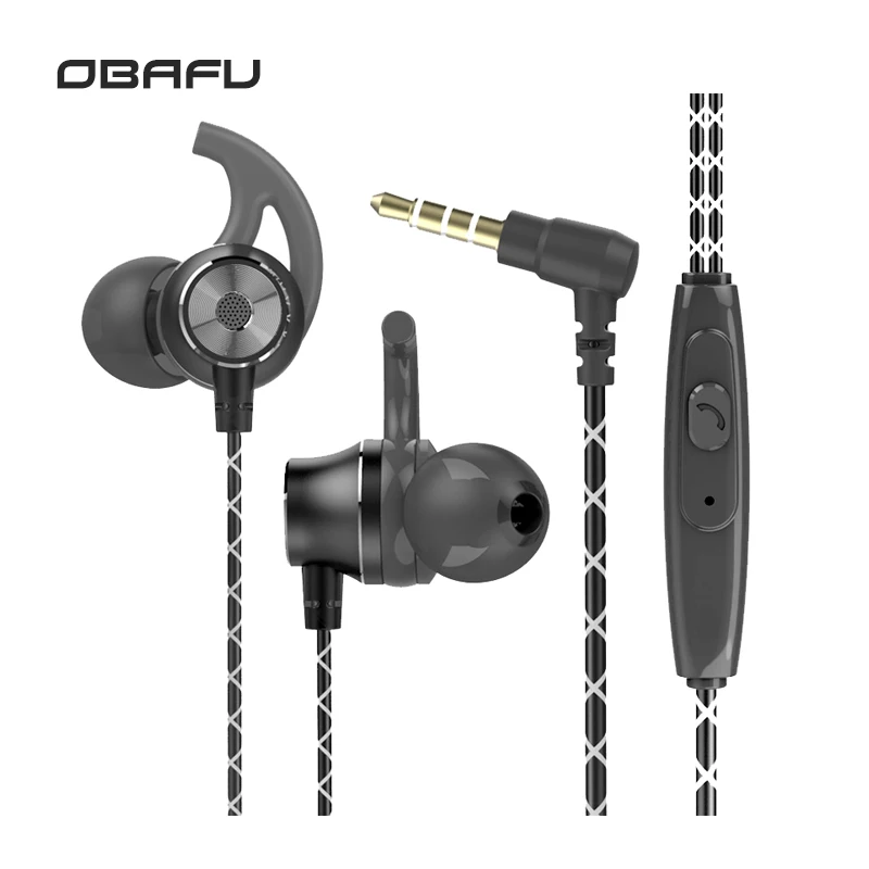 OBAFU Strong Bass Earphones Stereo Sound Aluminum Alloy Earbuds With