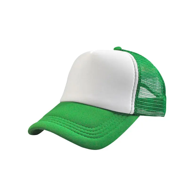 Регулируемая унисекс привлекательная Мужская и Женская Твердая бейсбольная спортивная бейсболка сетчатая пустая летний солнцезащитный щит шляпы - Цвет: QJ0373GW