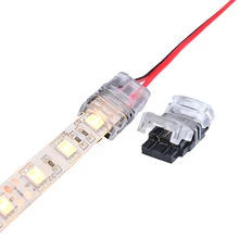 5pcs 2pin LED Strip to Wire Connector for 10mm Single Color IP65 Waterproof SMD 5050 5630