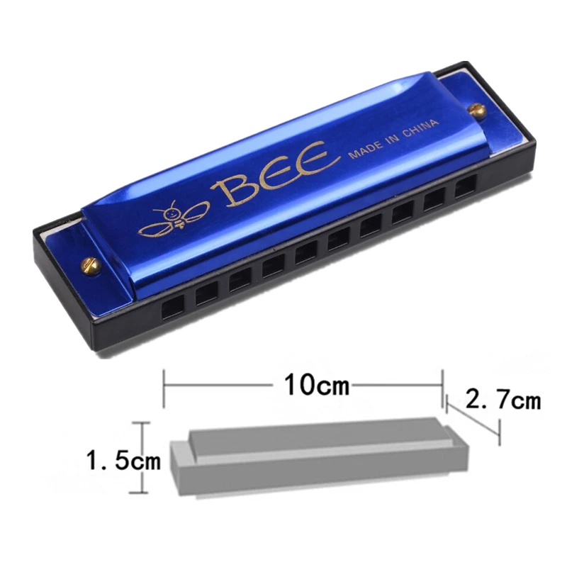Пчела 10 отверстий C Губная гармошка Дети музыкальный малыш Начинающий образование подарок на день рождения