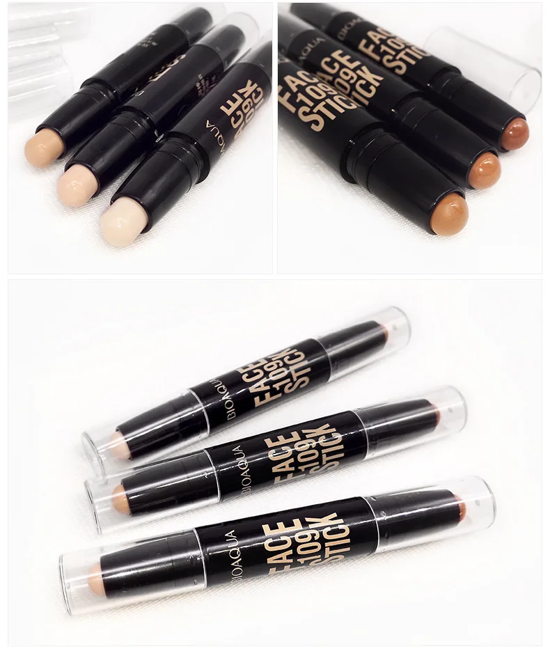 

Hot Sale BIOAQUA Makeup Concealer Pen Double Head 3D Bronzer Highlighter Stick Contour Foundation Pencil