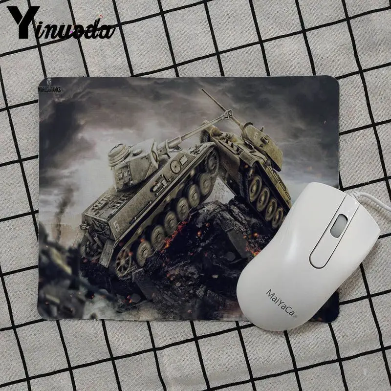 Yinuoda World Of Tanks игровая уникальная настольная панель игровой резиновый коврик для компьютерной мыши PC Компьютерная игровая мышь коврик для компьютерного геймера