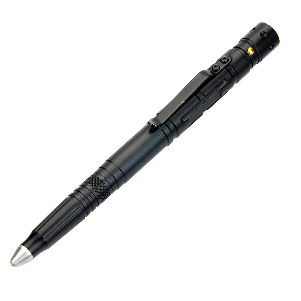online LAIX Autodefesa Caneta Tático Ferramenta de Sobrevivência EDC w Aço De Tungstênio De Quebra de Vidro de Emergência Lanterna LED Faca De Corte 2 de recarga