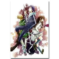 Аниме Noragami Книги по искусству шелк Ткань плакат печать 13x20 24x36 дюймов Йато Yukine Ики Hiyori изображение для гостиная настенный Декор подарок 004