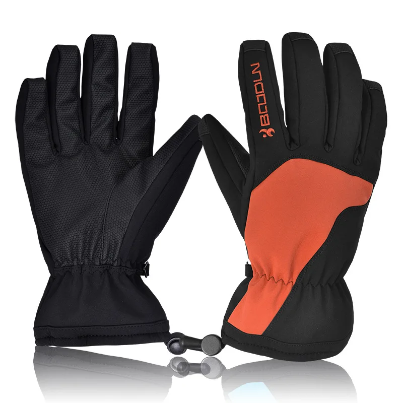 Men's Thicken Full Finger Skiing Gloves Windproof Waterproof Winter