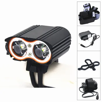 

Waterpoof XM-L T6 Bike Accessories Bicycle Front Bike Light Head lamp For Cycling + Waterproof Battery Pack