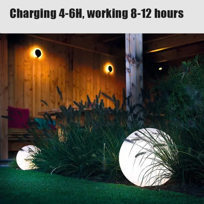 New Solar LED Light Ball Cordless Night Lights with Remote Control Rechargeable Pool Floating Orb NE