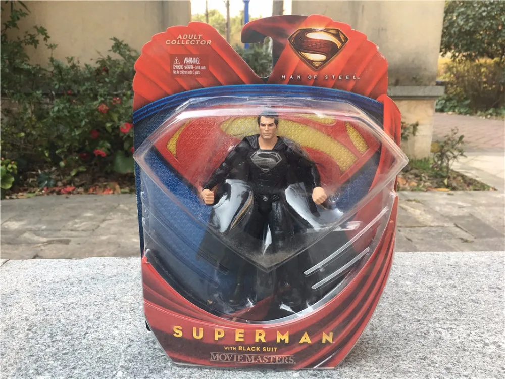 

TT03-- DC Comics Man of Steel Movie Masters 6" 15cm Action Figure Superman with Black Suit Brand New