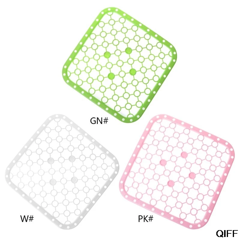 

Drop Ship&Wholesale Silicone Table Placemat Vegetables Dishes Sink Draining Board Mat Big Grids Kitchen Insulation Pad June 25