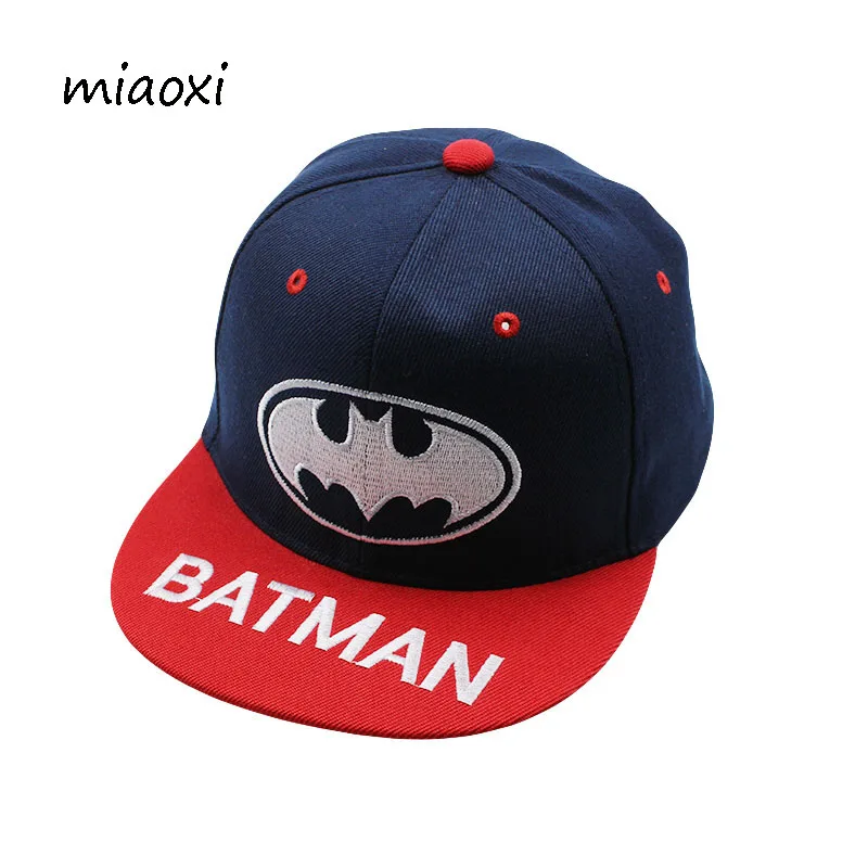 

miaoxi High Quality New Fashion Boy's Baseball Cap Fashion Character Casual Girls Cap Child Hip Hop Batman Snapback Sun Hats