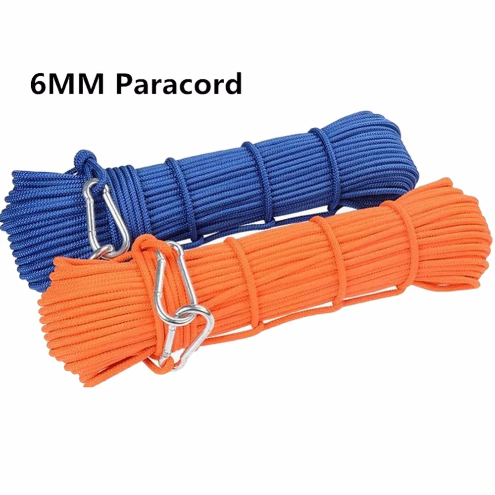 1m 6mm Paracord Auxiliary Rope Survival Safety Professional Durable