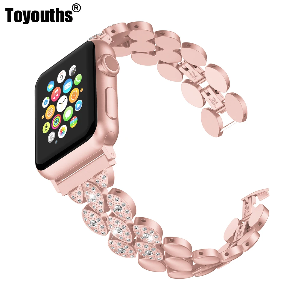 

Toyouths Watch Band 38mm 42mm Women Stainless Steel iWatch Bands Bracelet for Apple Watch