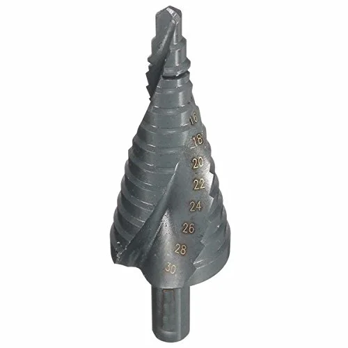 6 30mm HSS Nitrogen Coated Spiral Grooved Step Drill Bit For steel wood