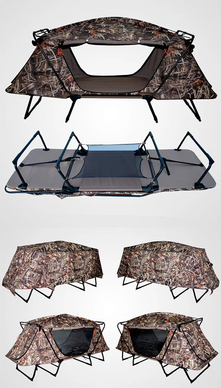 Professional outdoor Camouflage tents Leave the ground hunting fishing camping tent Multi-functional double folding deck chairs03