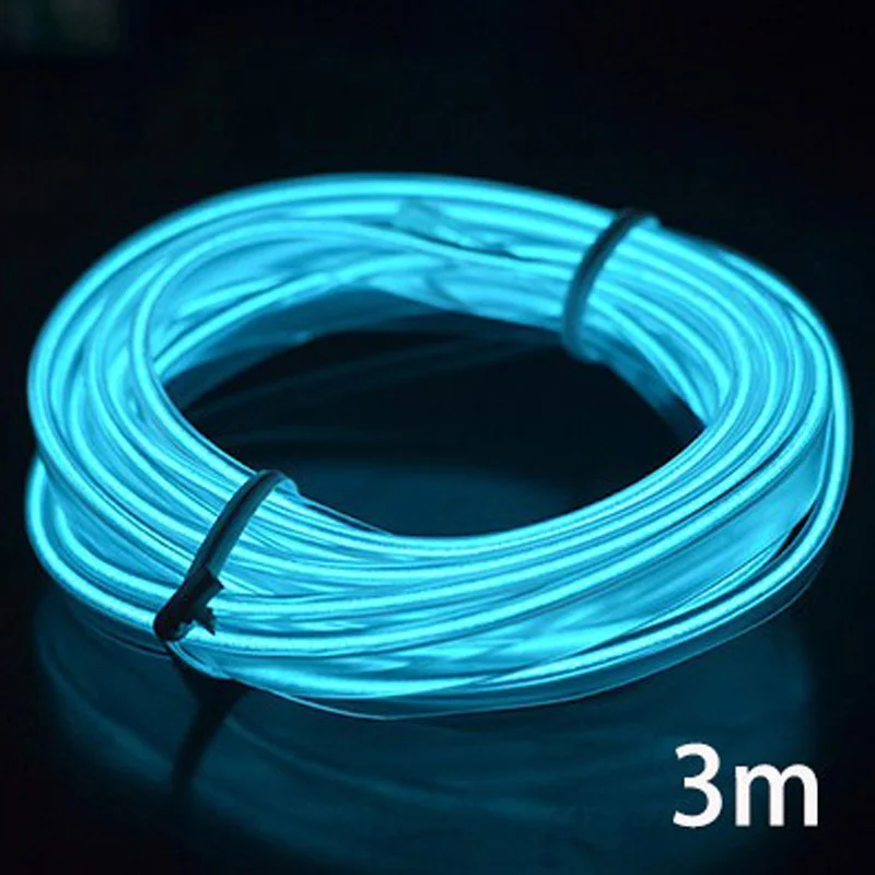 

3meter Car LED Ambient Lamp Strip Bar Cold-Light Interior Decor Ambience Luminous Line Soft Light