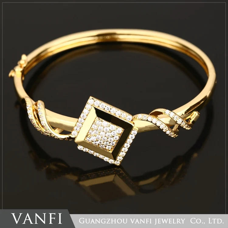 

Hot Sale Luxury Ladies Brand Gold Color Filled Multilayer Charm Bracelets Bangles
