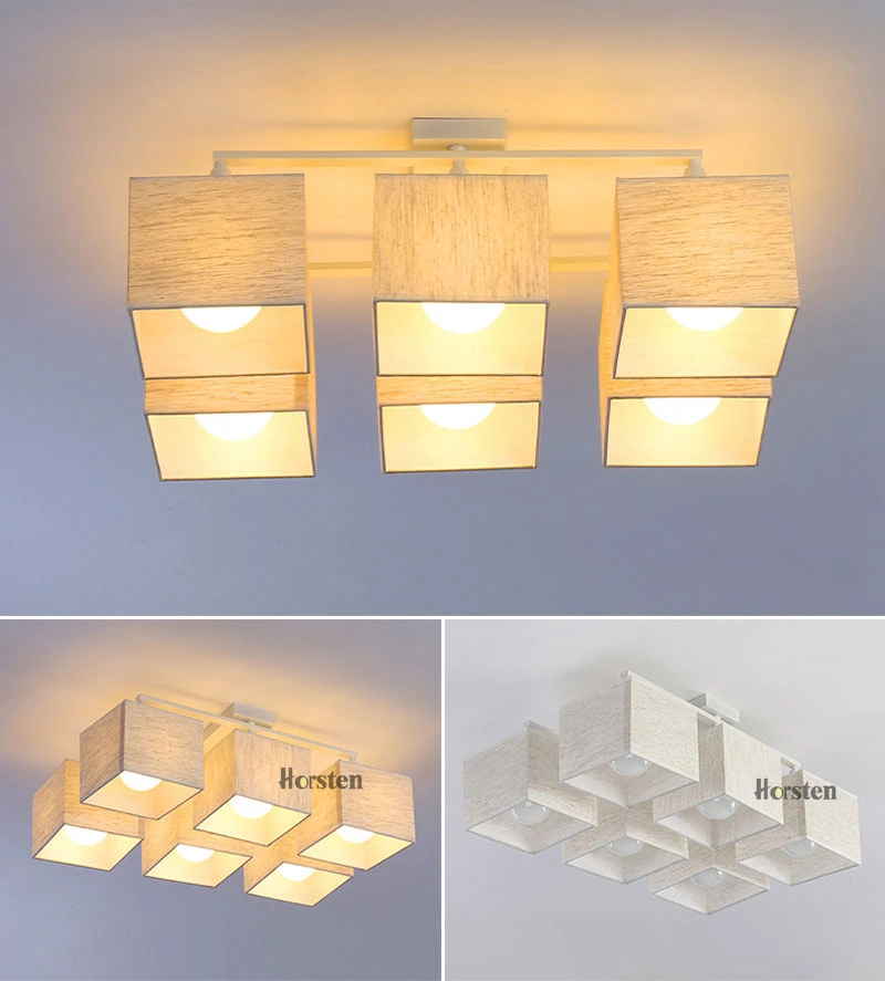 Horsten Nordic European Simple Fabric Ceiling Lights 469 Heads Bedroom Ceiling Lamp Modern Living Room Ceiling Light (5)