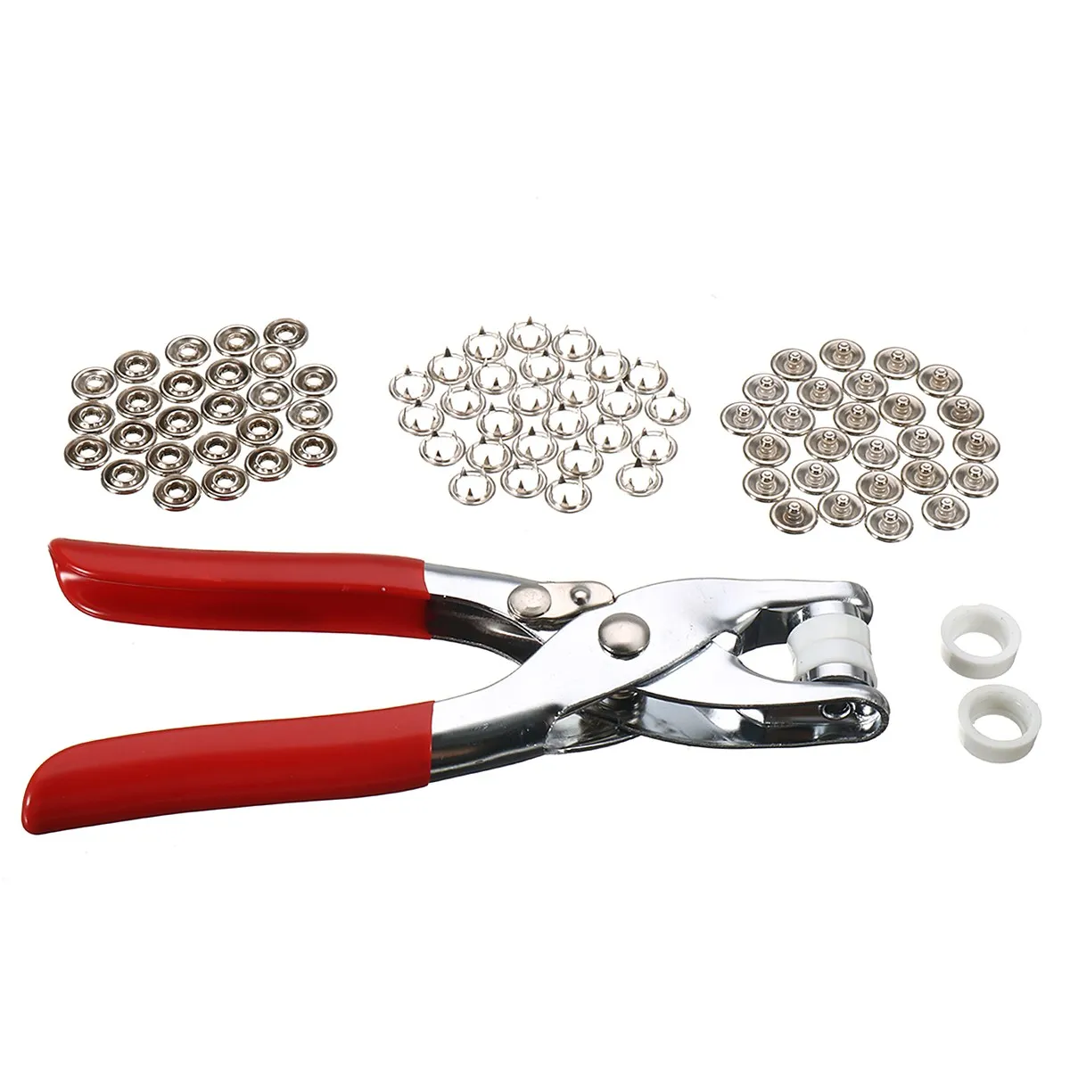 1pc Snap Fastener Plier with 100pcs 9.5mm Prong Snap Buttons Stainless