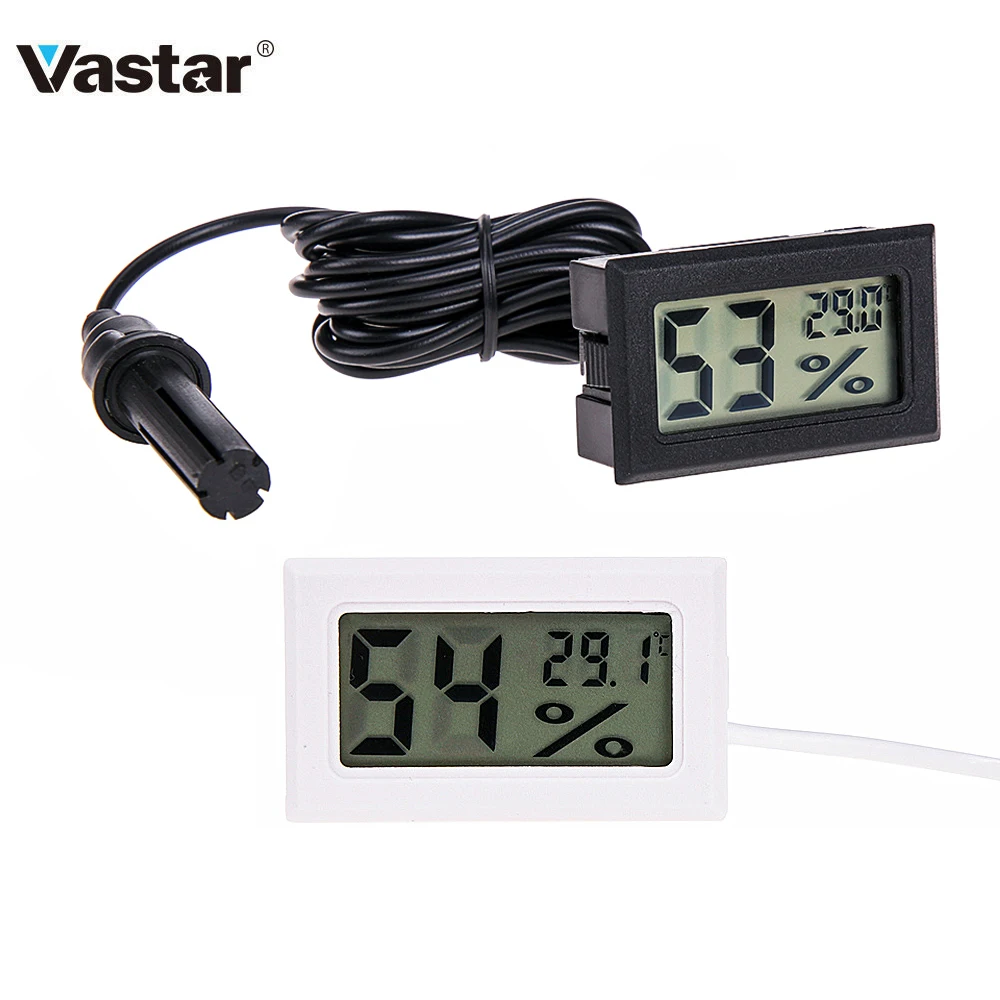 

Digital Thermometer Hygrometer Mini LCD Humidity Meter Freezer Fridge Thermometer for -50~70 Coolers Aquarium Chillers