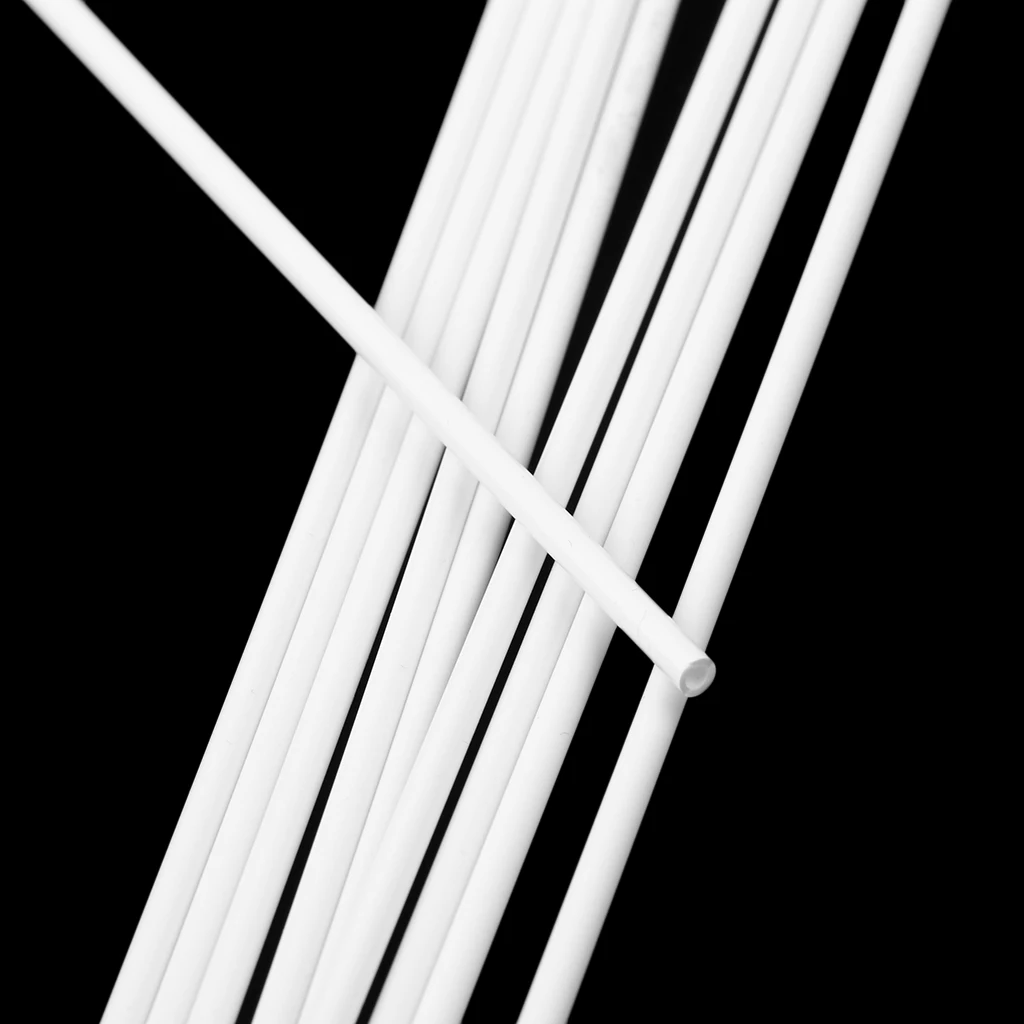 10Pcs 250mm Length ABS Plastic Round Tube Pipe for Architectural Model Making Building DIY Sand Table Model Materials White