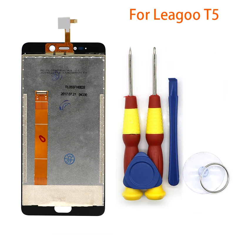 

New original Touch Screen LCD Display LCD Screen For Leagoo T5 Replacement Parts + Disassemble Tool+3M Adhesive