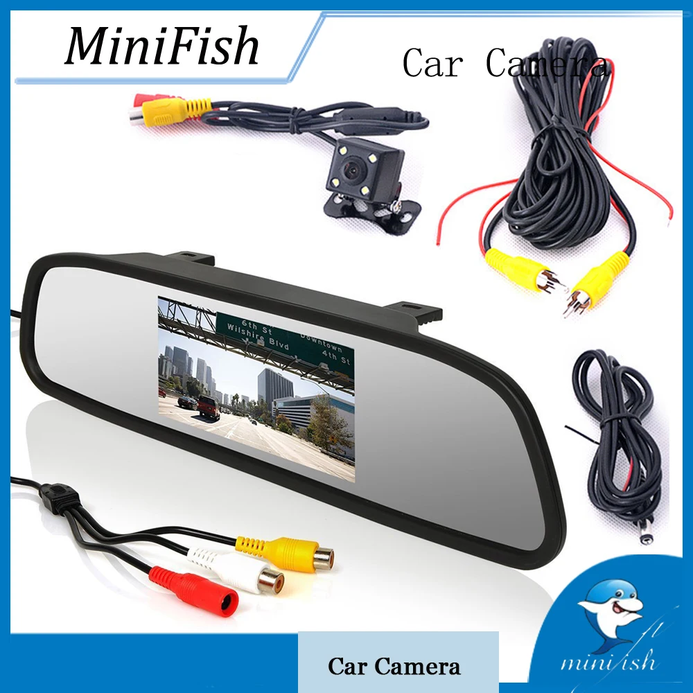 

Car Rearview Mirror Monitor 4.3 Inch HD LCD Rear view Mirror Display With Backup Reverse Camera