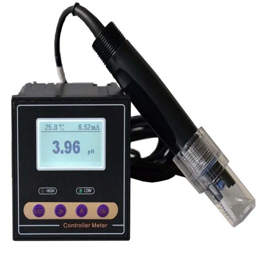 

Original Online Industrial PH Controller ORP Meter Monitor Digital 0.02pH 1mV Upper Lower Limit Control Alarm PH Controller
