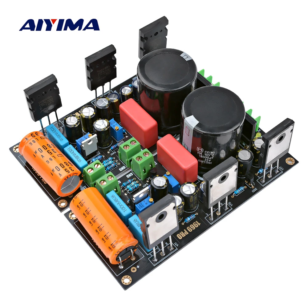 bluetooth car amplifier AIYIMA 2Pcs 25W Hood 1969 Amplifier Audio Board 2SC5200 HD1969 Class A Power Amplifiers AMP With 1083 Voltage Regulator valve amplifier