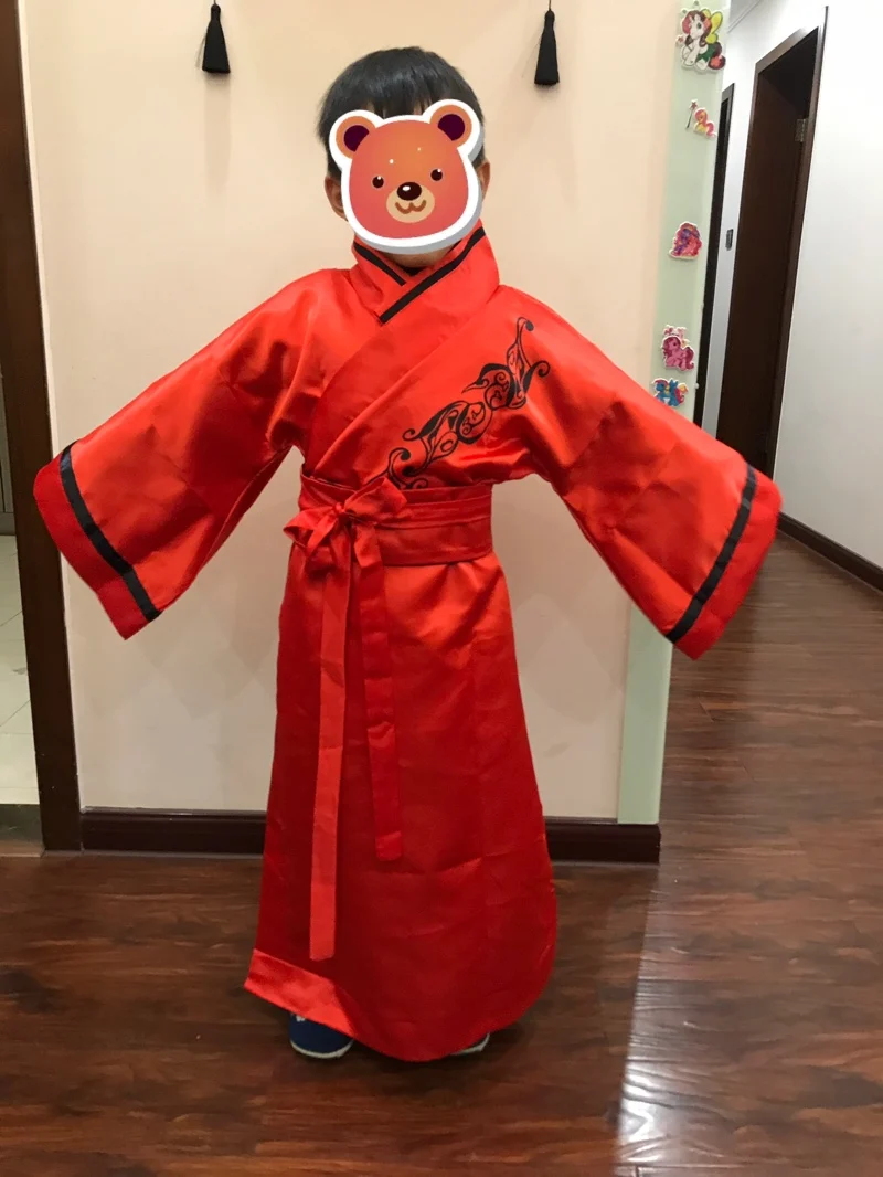 100-170 см китайский новогодний традиционный костюм для девочек, костюм Конфуция для взрослых, костюм танга, ханьфу, платье для выступлений для мальчиков