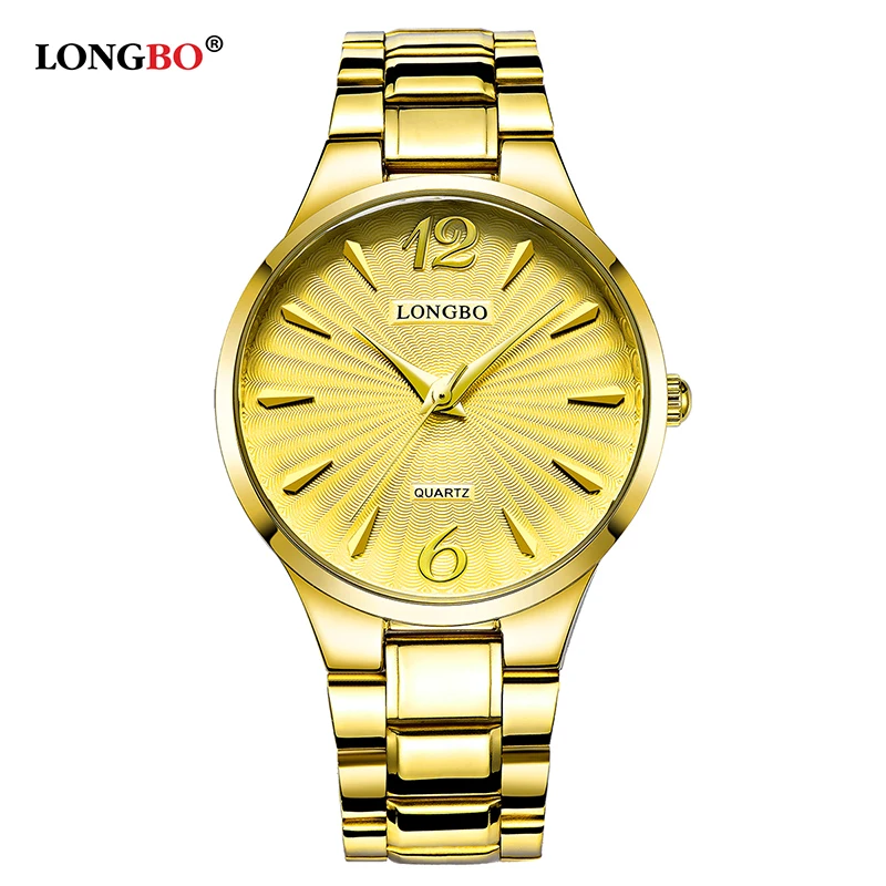 

LONGBO Luxury Quartz Watch Casual Fashion Steel Strap Watches Men Women Couple Watch 2017 Sports Analog Wristwatch Gifts 80278