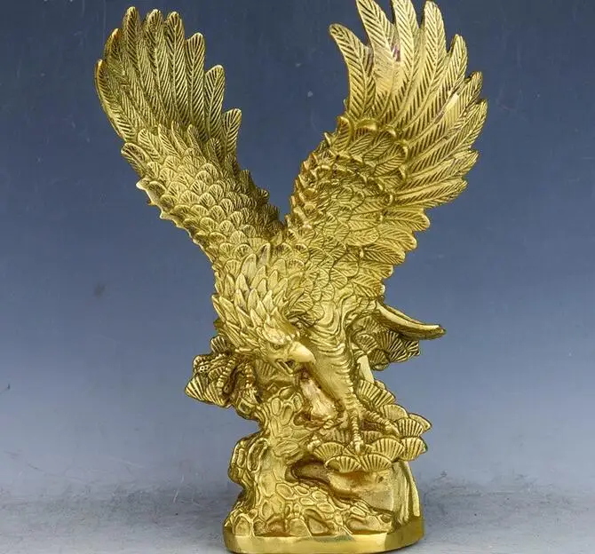 21.3cm Pure copper eagle decoration home crafts decorationin Statues