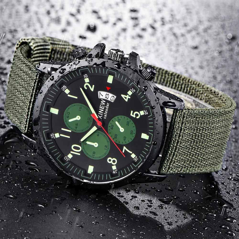 

2019 New Fashion Band Hot Sell Outdoor Mens Date Stainless Steel Military Sports Analog Quartz military Wrist Watch Drop ship