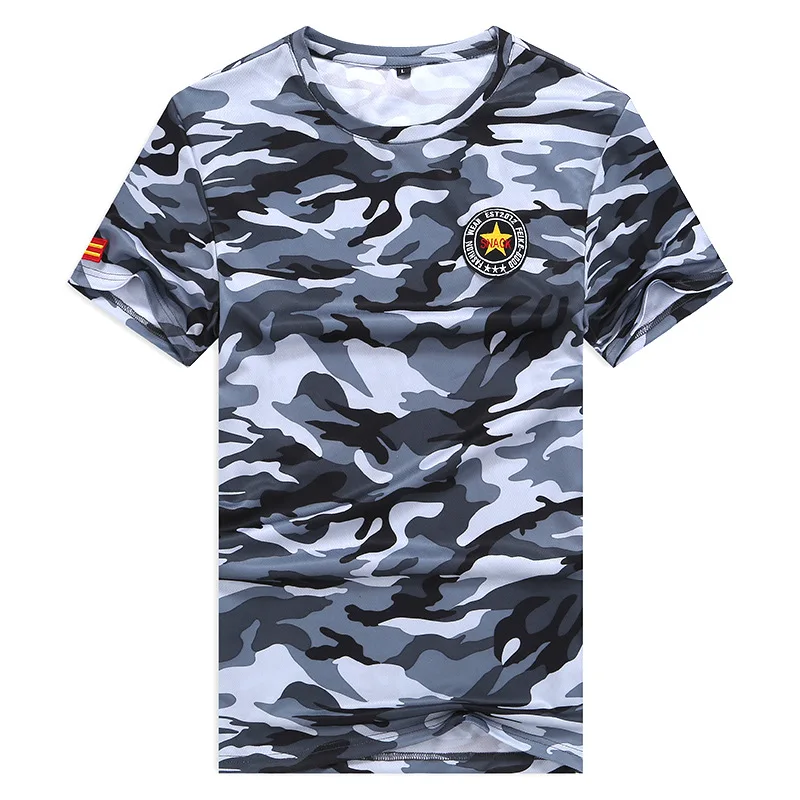 

Military Camouflage Quickly Dry Men's T-shirt Big Size Plus Large 6XL 7XL 8XL Male Tshirt Summer Short Sleeves Camo Army T Shirt