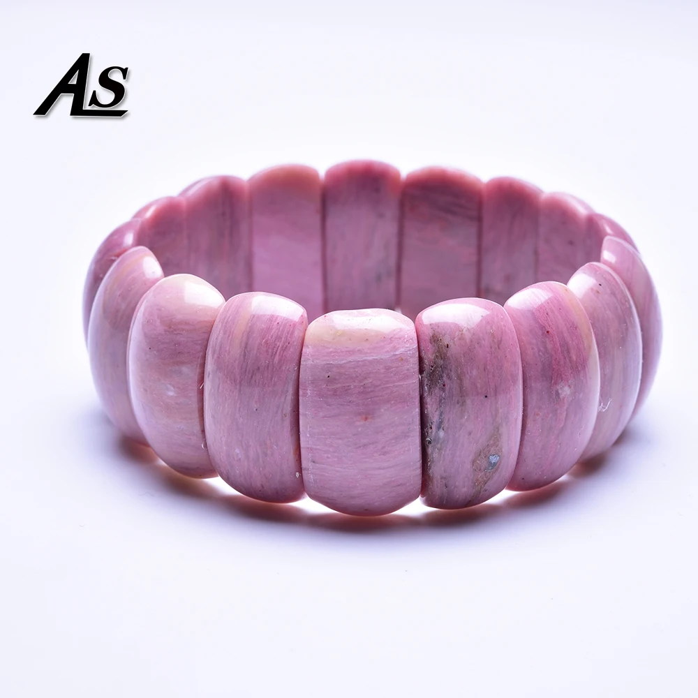 

Asingeloo Pink Red Natural Stone Beads Made Bangles Bracelets for Women Jewelry Bohemia