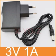 1 шт. 3V1A AC 100 V-240 V преобразователь Мощность адаптер постоянного тока 3V 1A 1000mA Питание ЕС штекер постоянного тока 5,5 мм x 2,1 мм