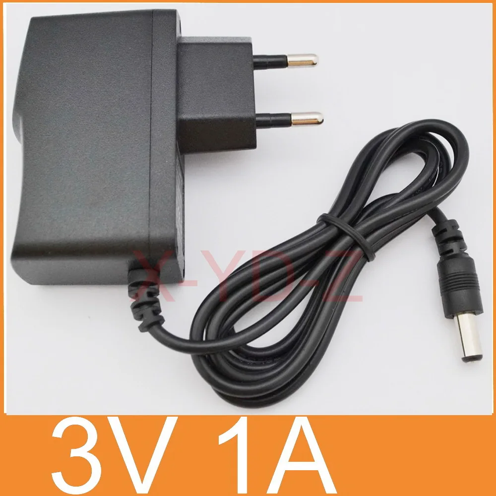 

1PCS 3V1A New AC 100V-240V Converter power Adapter DC 3V 1A 1000mA Power Supply EU Plug DC 5.5mm x 2.1mm