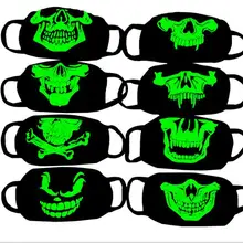 1 шт. маска для рта светильник в темноте Анти Пыль сохраняет тепло Прохладный унисекс маска черная фосфоресцирующая хлопковая маска для лица