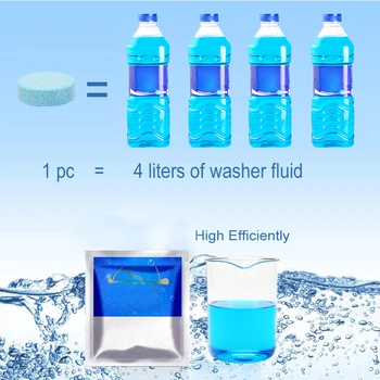 

10 pieces Car Solid Cleaner Solid Washer Concentrate Making Up Windshield Washer Fluid Screen Wash Wiper Fluid