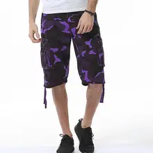 Мужские летние камуфляжные шорты Карго с несколькими карманами, большие размеры, мужские повседневные хлопковые шорты, армейские шорты-бермуды masculina