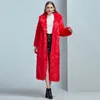 ZADORIN 2022 High Street Luxury Long Faux Fur Coat Women Plus Size Vintage Slim Red Pink Faux fur Coats Fluffy Jacket Women Pele ► Photo 3/6