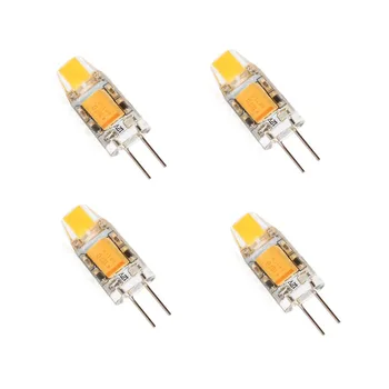 

4 Pack LED G4 AC 12V 3W COB LED Lamp Bulb Energy Saving Lights Replace for Halogen Lights for Home Lighting