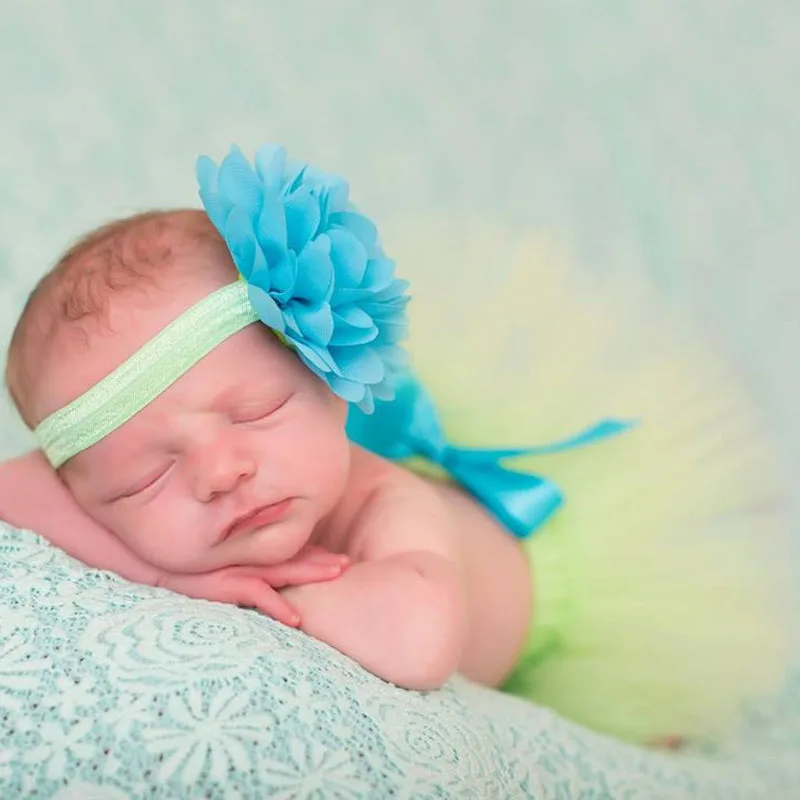 Юбка-американка, зеленая юбка-пачка с повязкой на голову для новорожденных, юбка-пачка для новорожденных, реквизит для фотосъемки, подарок на день рождения, TS061 - Цвет: Apple green