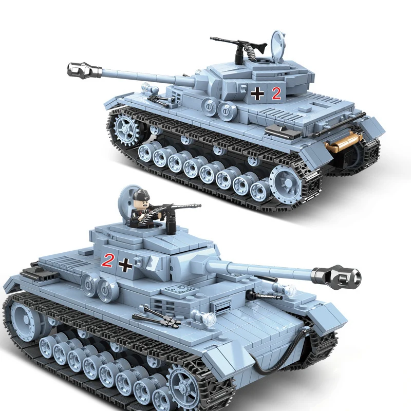 

716pcs Military No.4 Medium Tank Soldier Weapon Building Blocks fit LegoING Technic WW2 Tank Bricks Army 100069 Kids Toys Gifts