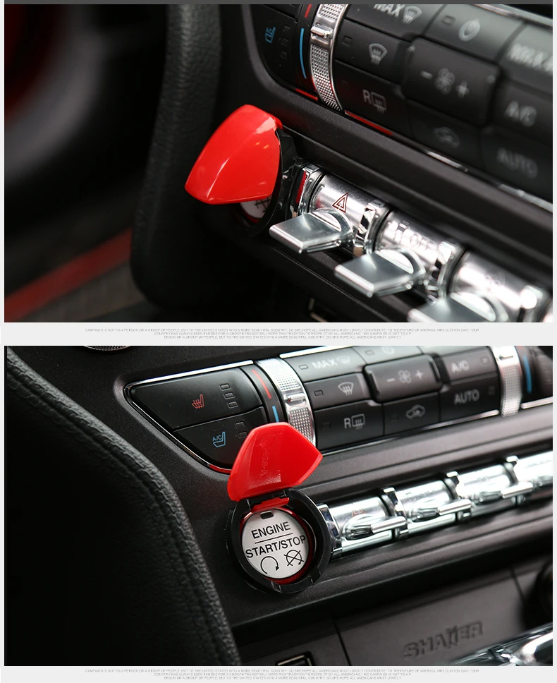 Lsrtw2017 автомобиля нажатием одной кнопки Пуск Накладка для ford mustang 6th поколения