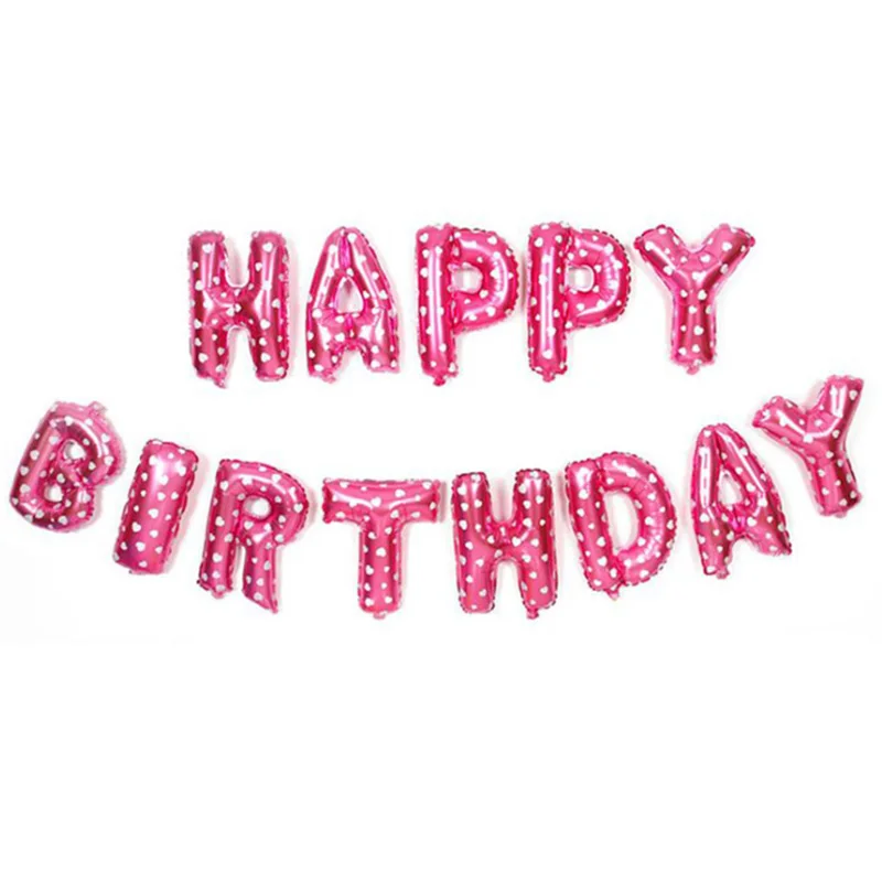 Украшения на день рождения для детей, малышей, взрослых, шары на день рождения, декоративные алюминиевые воздушные шары на день рождения - Цвет: Red dot