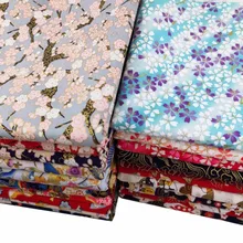 Diy toalha de mesa artesanato quilting handwork decoração algodão cetim bronzeado impressão reativa estilo japonês carpa sakura ameixa flor tecido