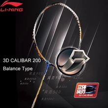 Li-Ning, 3D, CALIBAR, 200, ракетка для бадминтона, с шариковым управлением, с подкладкой, Спортивная, одиночная, без шнуровки, AYPM394, ZYF307