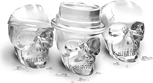 Free Shipping Skull Ice Molds Cocktails Set of 3 Halloween Party Spooky Fun Bar Tool Bar