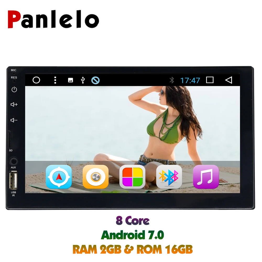 

Panlelo 2 Din Car Radio GPS Android Car Multimedia 7" Touch Screen 1024*600 Video Player Octa-Core 1.6 GHz 2G16G Bluetooth